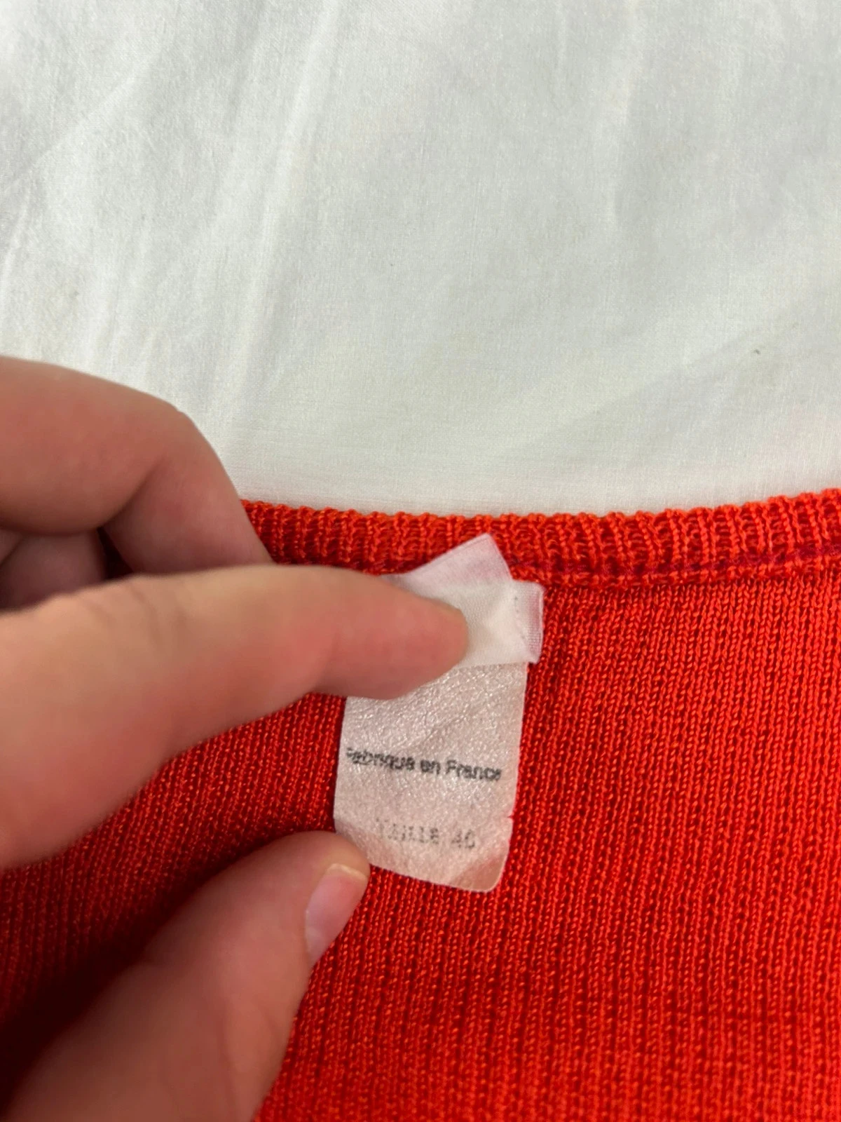Blusa de manga corta de acrílico rojo talla 40 – photo 6